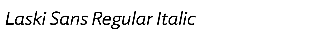Laski Sans Regular Italic